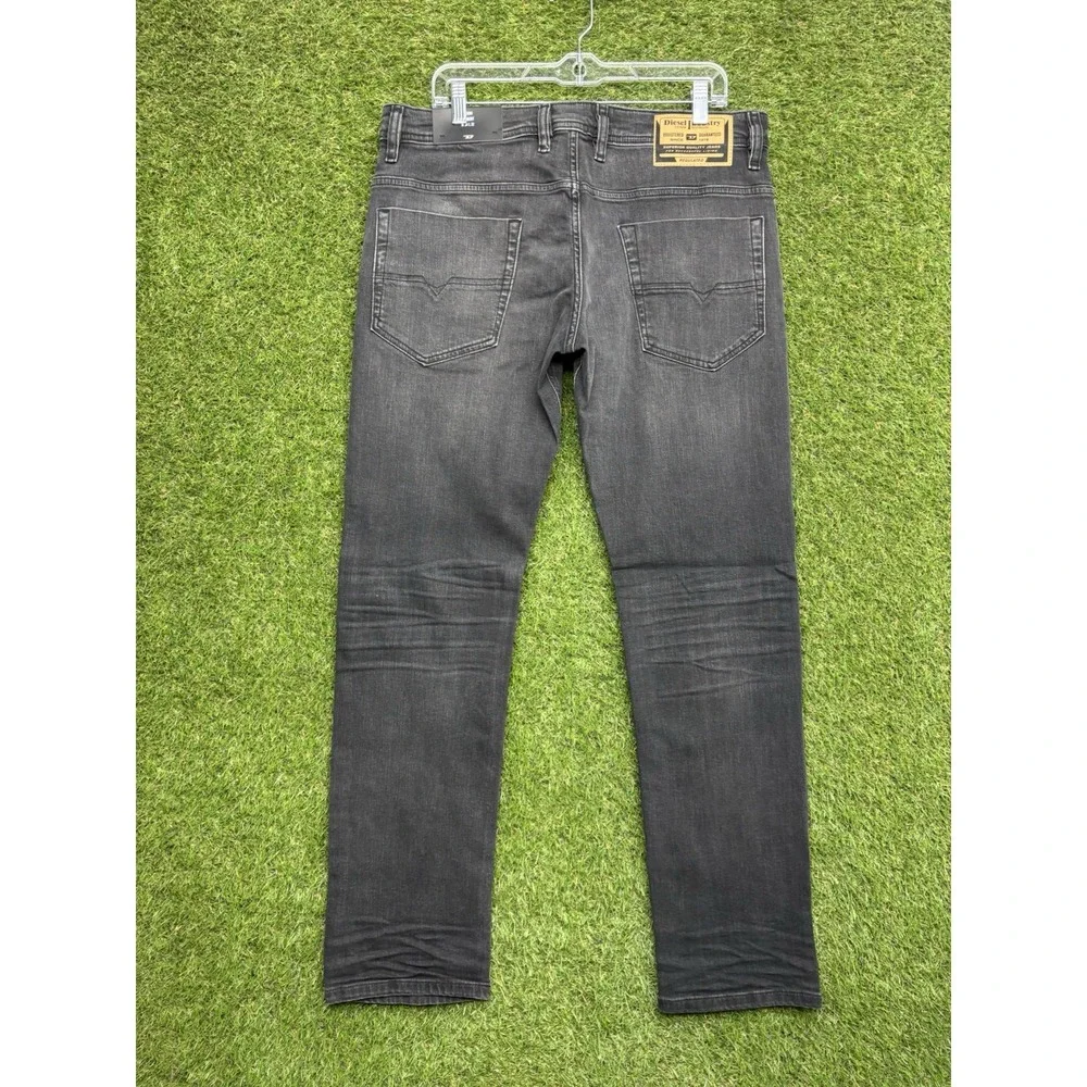 DIESEL Jeans Mens 34x32 Safado Straight Black Dark Denim Button Fly RM063 NWT